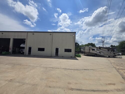 TX RV Repair Shop office at 21619 Rhodes Rd Office entrance at 21619 Rhodes Rd, the TX RV Repair Shop in Spring, Texas